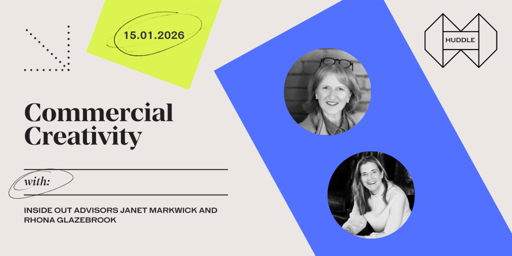 An image showing details for a Commercial Creatvity Huddle event on 15 January 2026